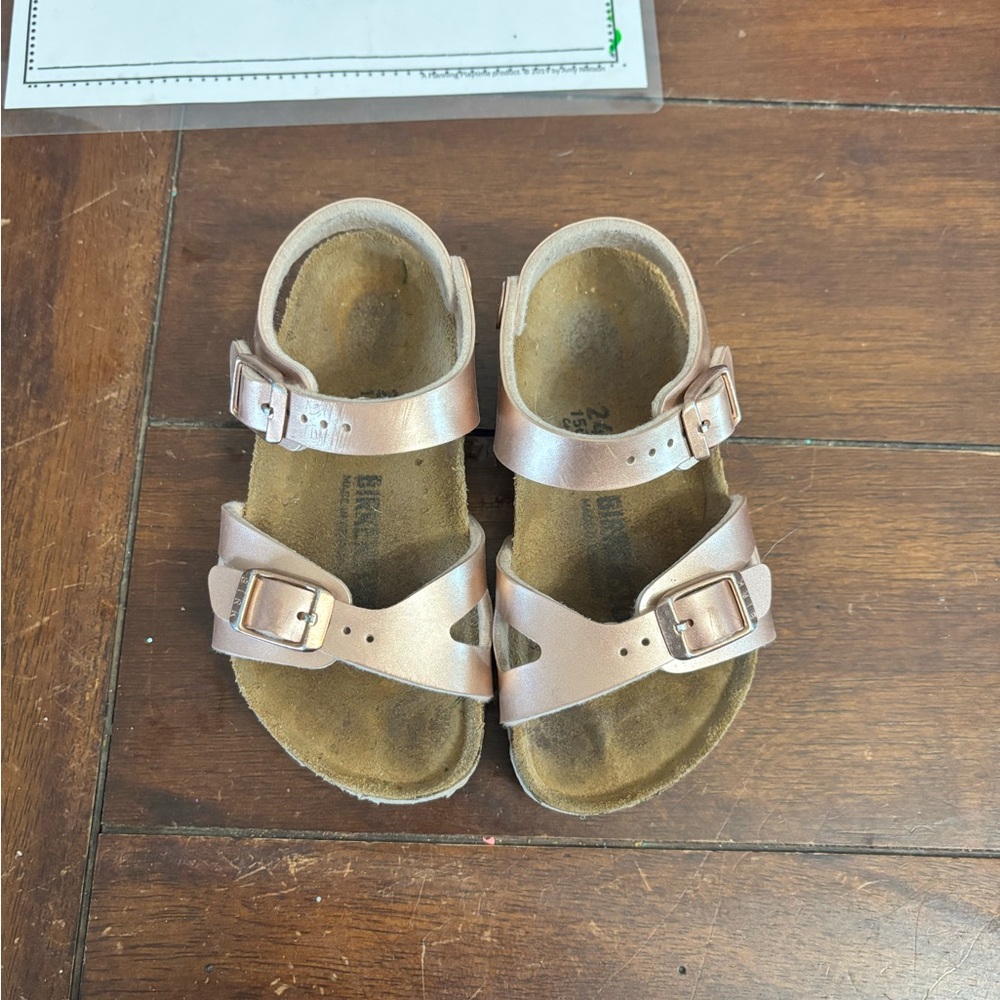 Birkenstock Kids Rose Gold Sandals